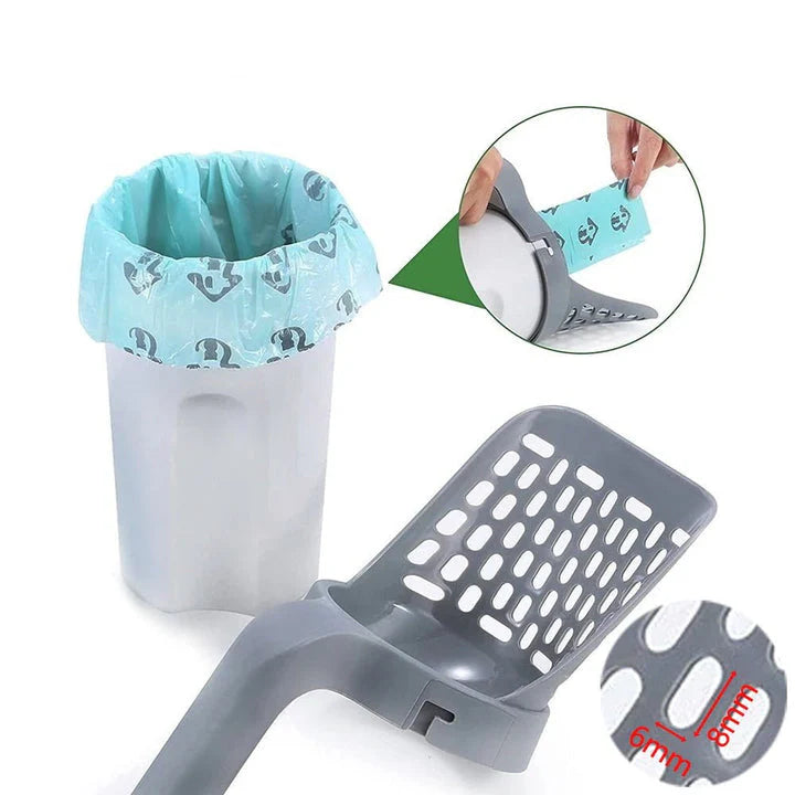 2-In-1 Cat Shovel with Trash Bag