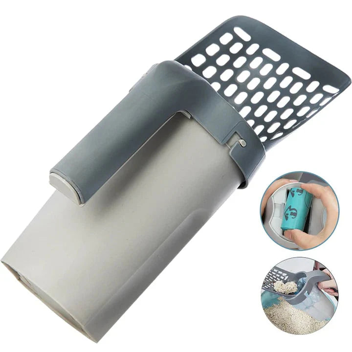2-In-1 Cat Shovel with Trash Bag